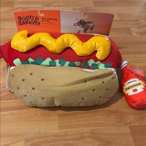 Boots & Barkley small dog hotdog Halloween costume NEW